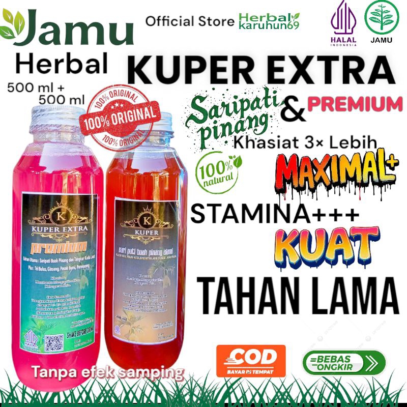 

HERBAL KUPER EXTRA PREMIUM 500 ml DAN SARIPATI PINANG 500 ml