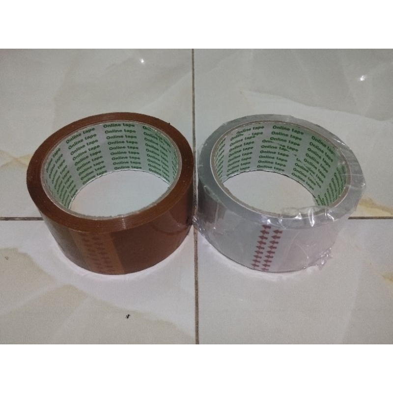 

Lakban coklat dan bening