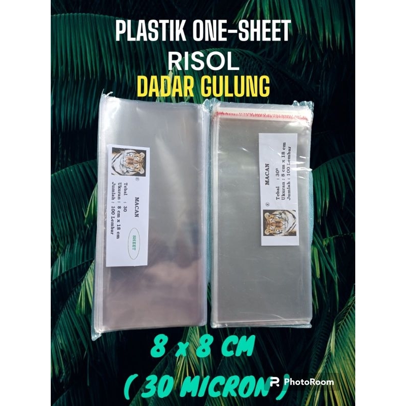 Plastik Opp One Sheet 8 x 18 - Plastik Opp 8x18 Lembaran - Plastik Opp 8 x 18 Risol-Dadar Gulung