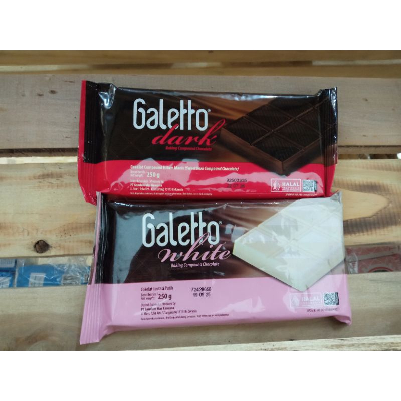 

Galetto dark 250gr, coklat batang || coklat compound
