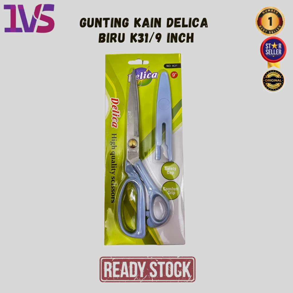 

Gunting Kain Delica Biru K31/9 Inch Original Product