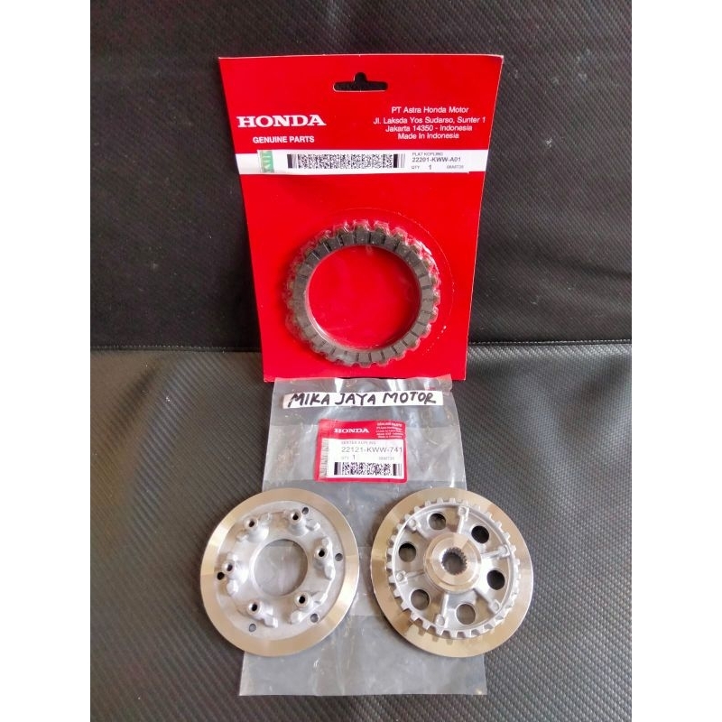 Rumah Kampas Kopling kaki 6 Kww+Kampas kopling Kww Honda Revo fit Injeksi Revo x injeksi Blade 110 i