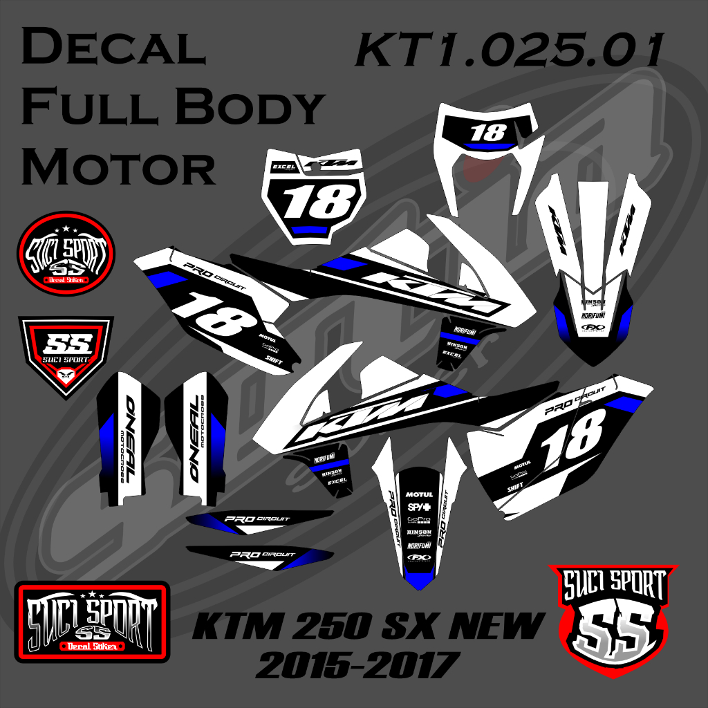 DECAL KTM 250 2015-2017/KTM SIXDAY SETIASTICKER1