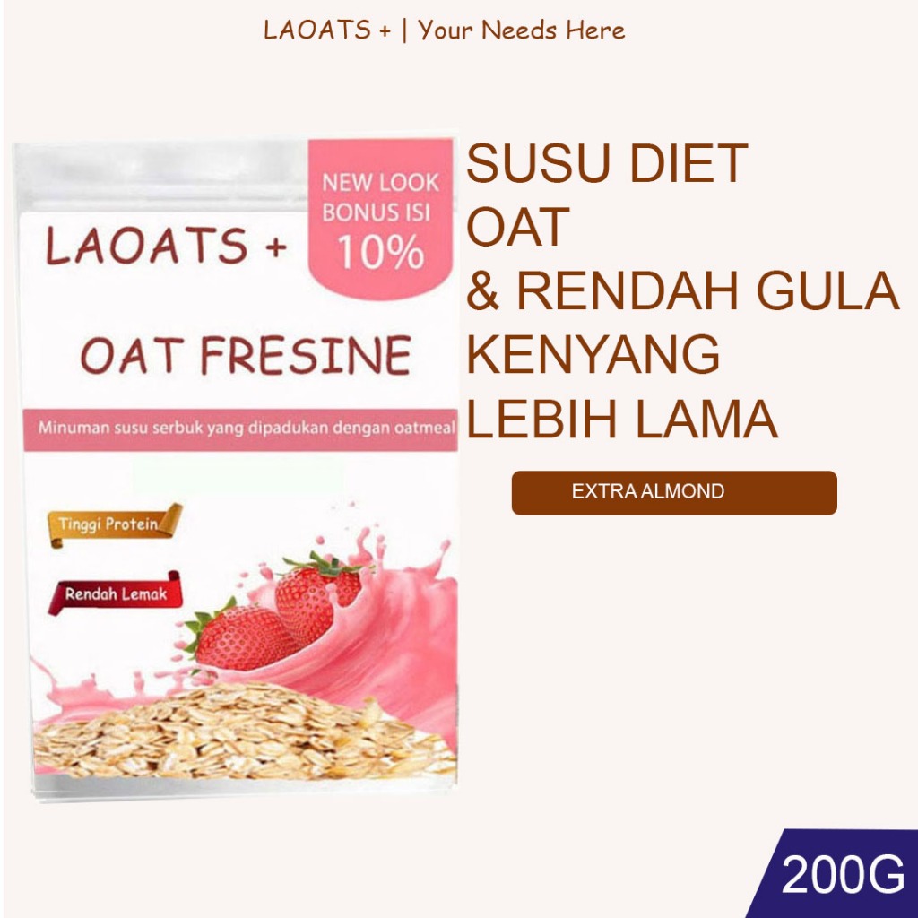 

Coklat Oat Choco Susu Oat Oatmilk Diet Rendah Kalori Susu Diet Pelangsing Penurun Berat Badan Susu Low Fat Oatmeal Susu Slim Fit Laoats (120g)