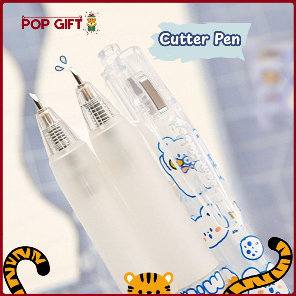 

PG Pen Cutter Pemotong Kertas Aesthetic Pisau ukir Lucu Pen Knife Pisau Pulpen Ukir Kertas DIY TLD36