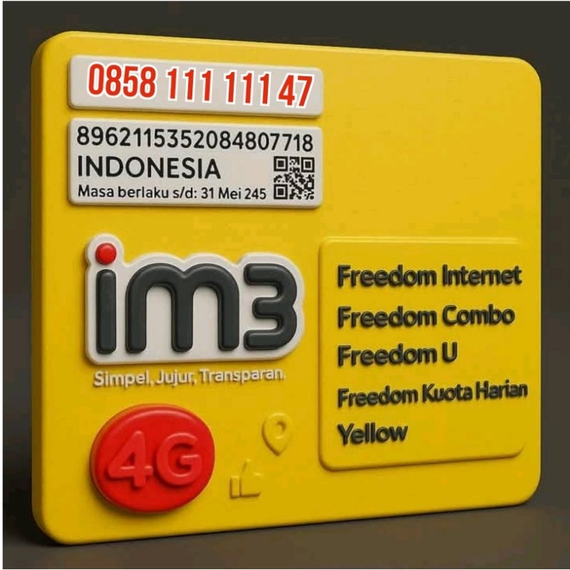 NOMOR CANTIK INDOSAT HEXA PANCA 111111