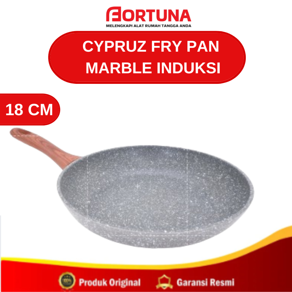 CYPRUZ Fry Pan Marble 18cm / Fry Pan Induksi Marble