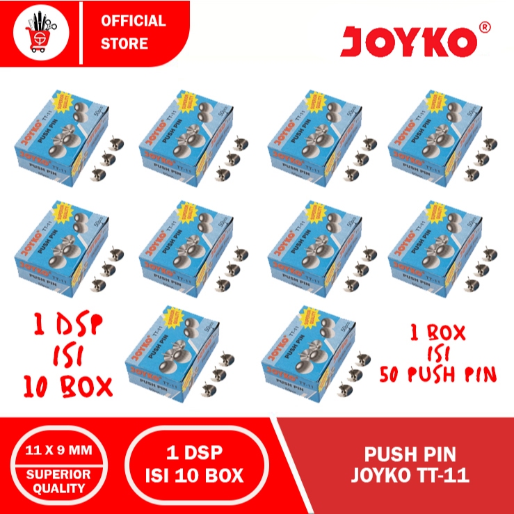 

Thumb Tacks | Pines | Push Pin | Paku Payung Joyko TT-11 (1DSP)