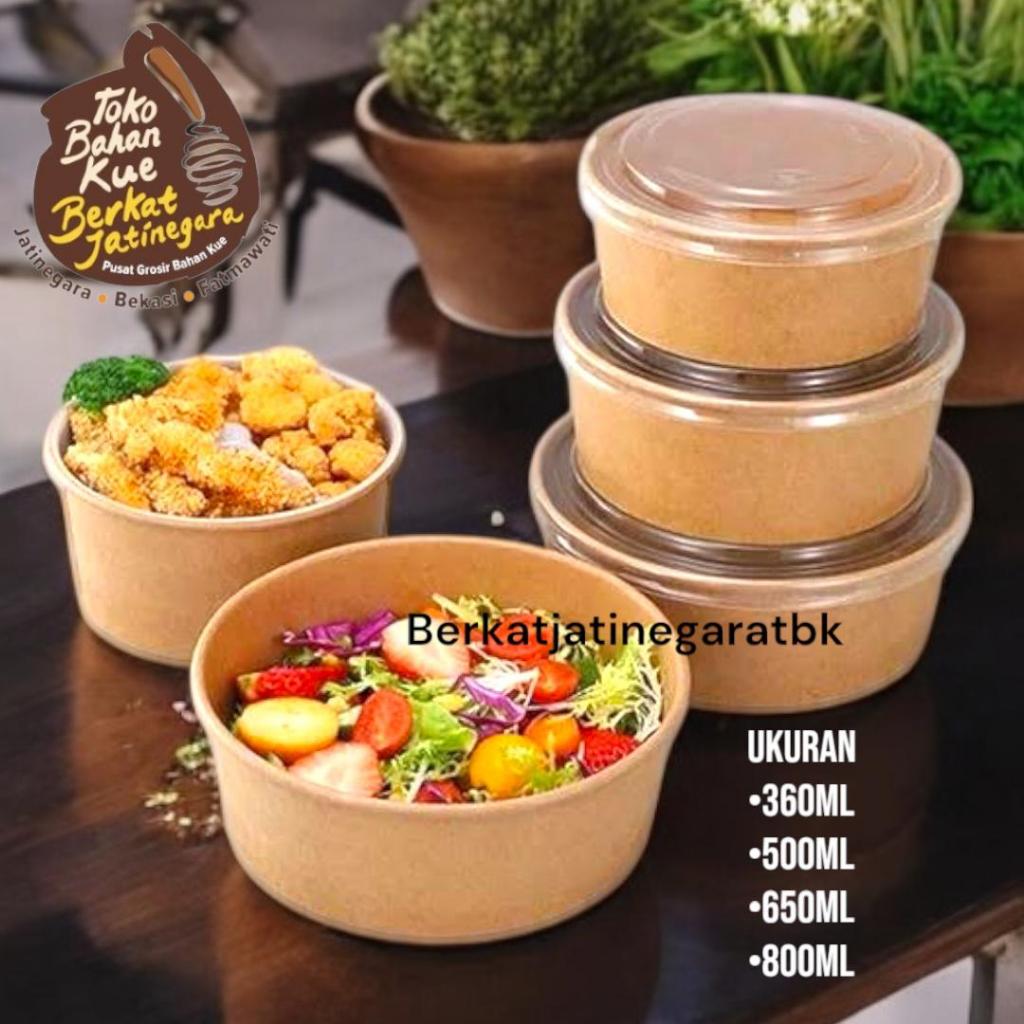 BROWN PAPER BOWL ISI 10 PCS / PAPER RICE  BOWL / WADAH MAKAN