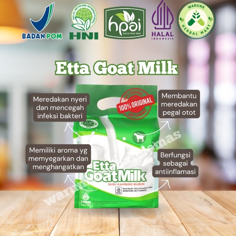 

Etta Goat Milk HNI HPAI | Susu Kambing Etawa