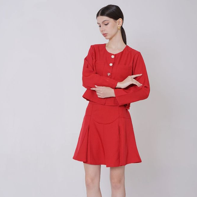 DAISEA LOFT - Harper Set | Pakaian Set Wanita | Cardigan Set Wanita | Christmas Natal Set | CNY  Chi