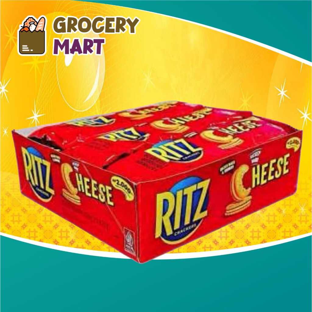 

(BOX) RITZ CRACKERS Cheese Golden Baked Crunchy 324gr Isi 12Pcs