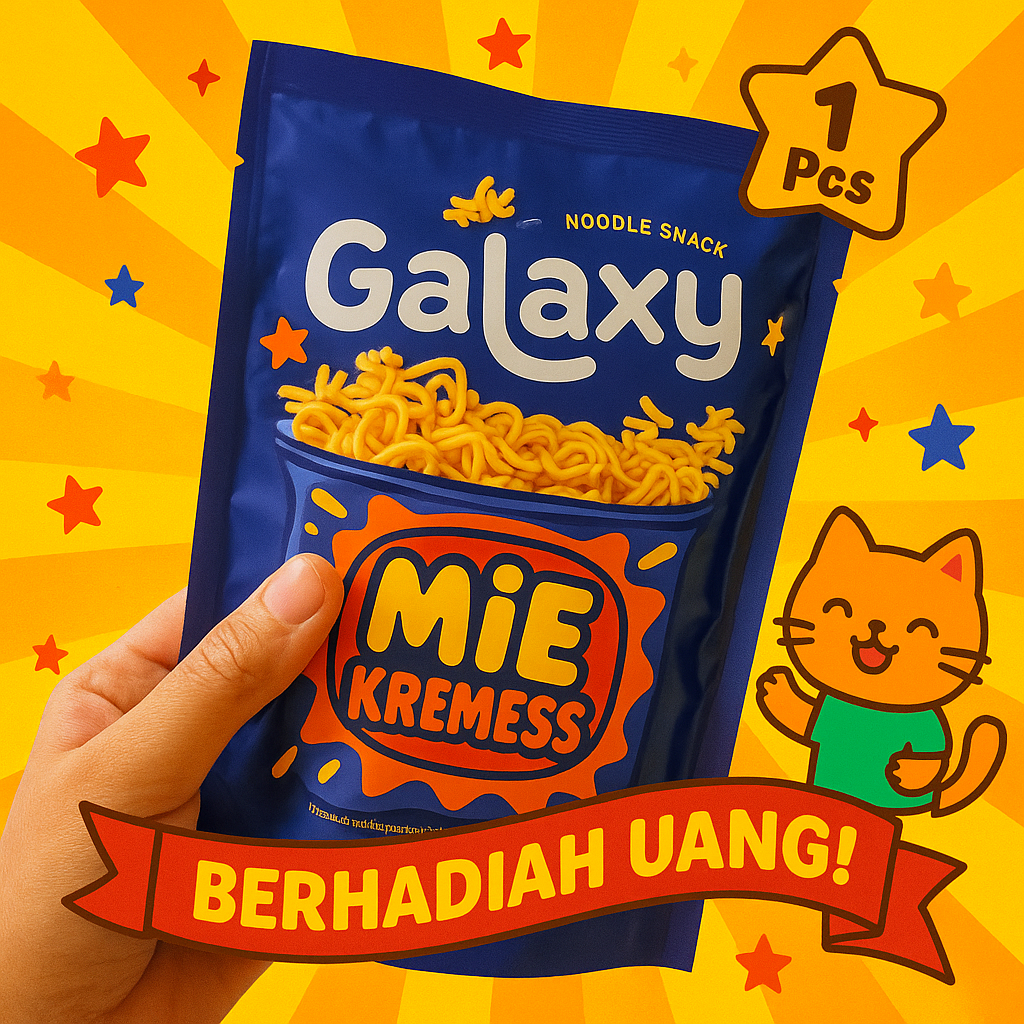 

MIE KREMESS GALAXY ORIGINAL - Snack Mie Renyah Gurih - Berhadiah Uang - Cemilan Viral - 45gr
