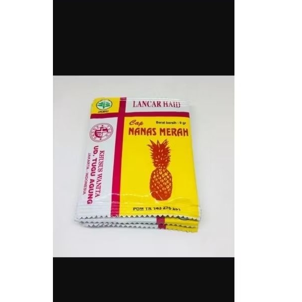 

Jamu Nanas Merah Ori Kemasan Sachet Ampuh Pelancar haid