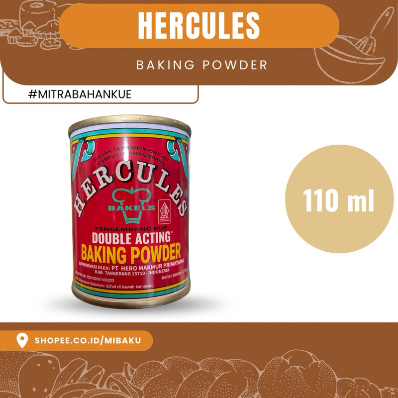 

Hercules Double Acting Baking Powder 110gr – Pengembang Kue Berkualitas