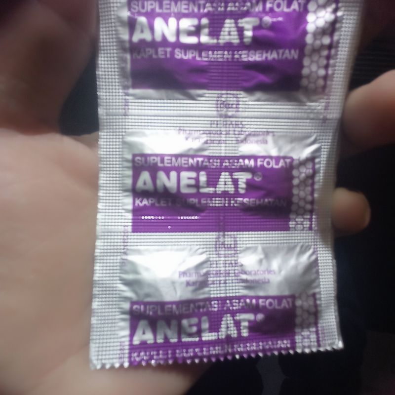 Anelat Suplemen Asam Folat @ 1 strip 10 kaplet
