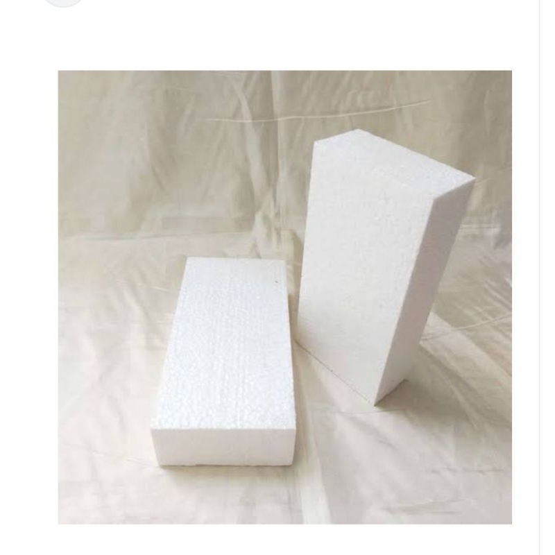 

D (D8) STEROFOAM BUSA PUTIH KUALITAS MEDIUM UKURAN 20X10X5 CM