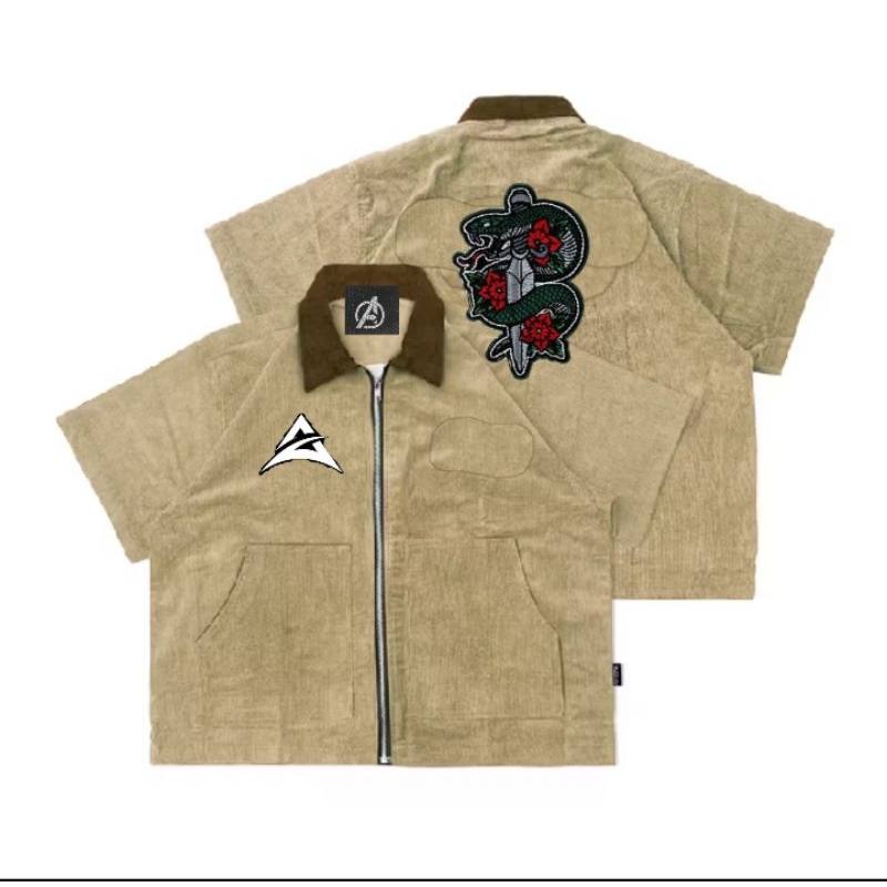 Akuira - work shirt Snack rose boxy Zipper boxy fit