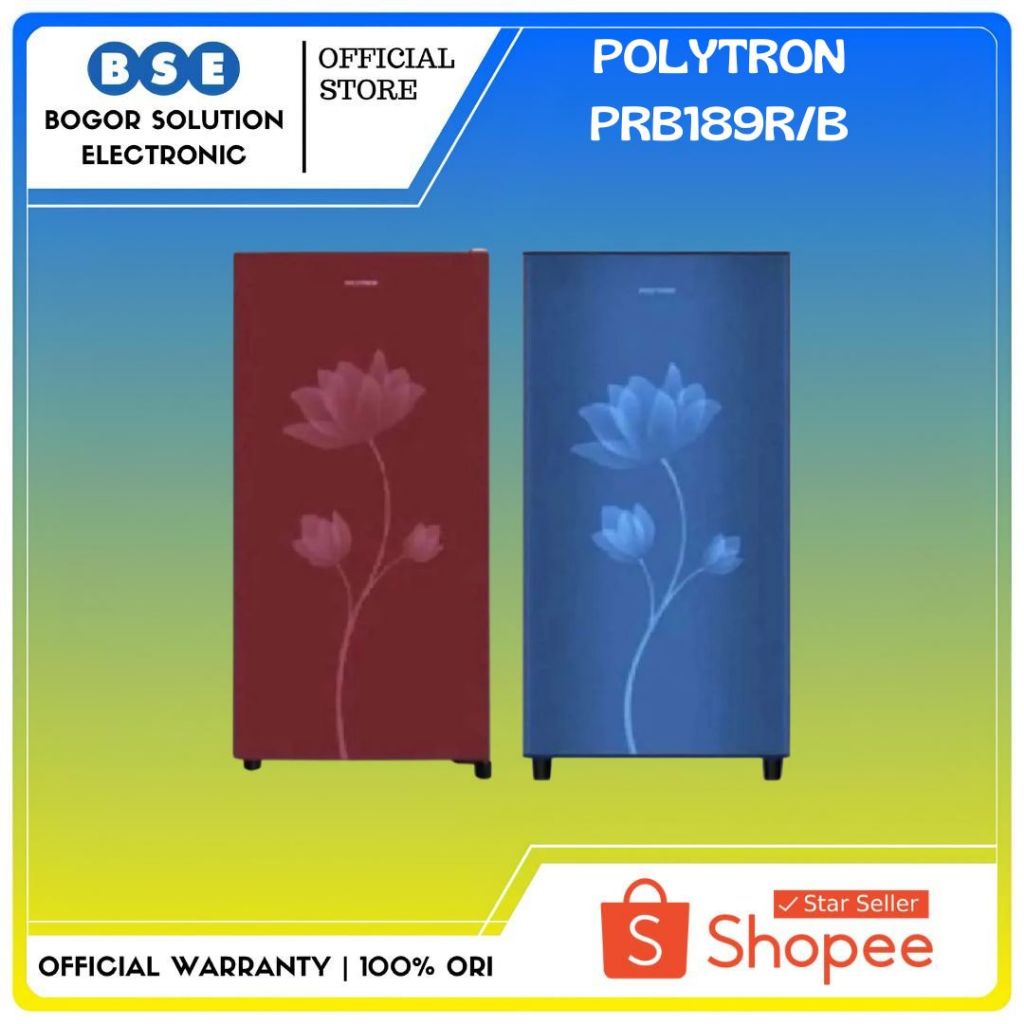 Kulkas Polytron PRB-189-R/B 180 Liter Kulkas 1 Pintu Polytron Metal Door PRB189