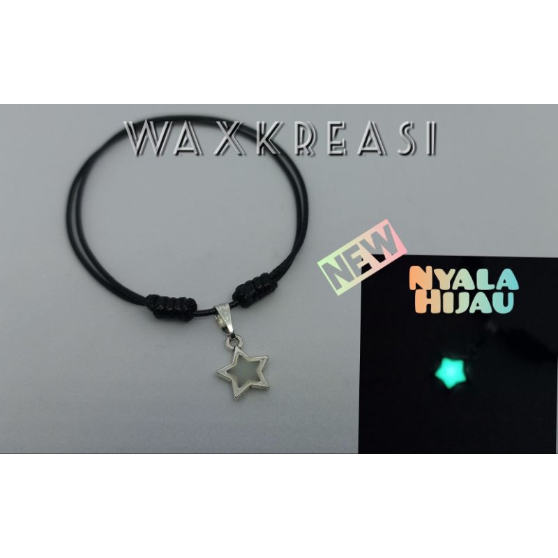 Gelang Minimalis Liontin Bintang glow in the dark Nyala