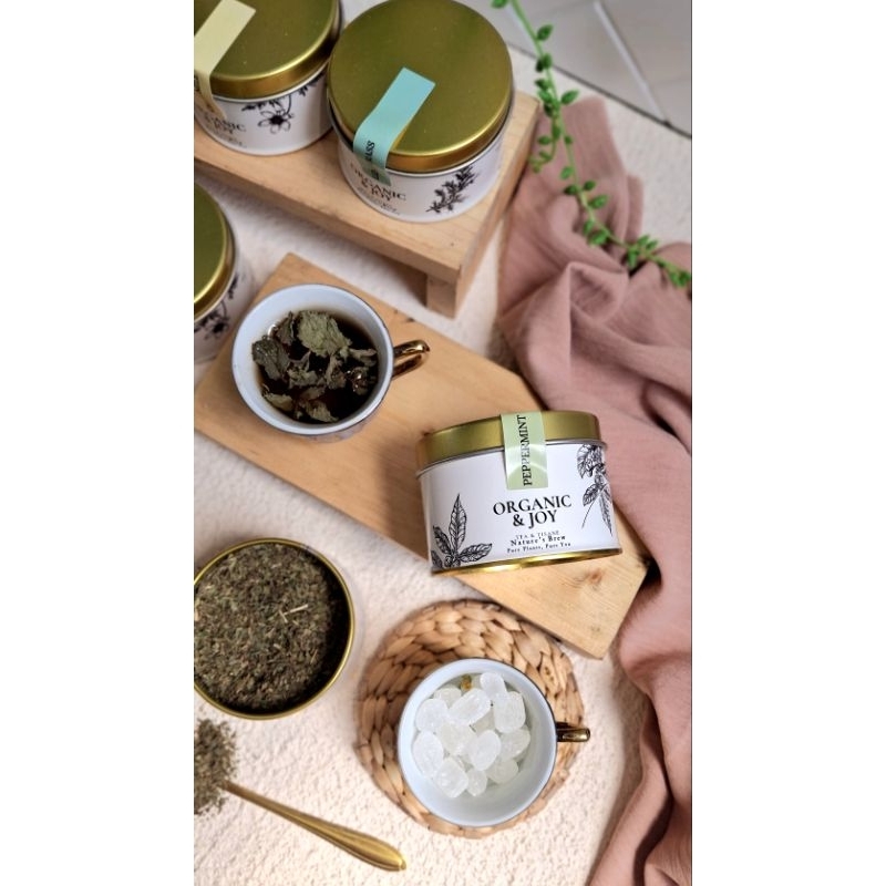 

Organic&Joy• Teh Daun Peppermint/Pure rolled peppermint leaves (anti flu,refresh energy,untuk pernafasan,pepermint,teh daun mint premium,mint leaves,teh herbal mint,tisane)