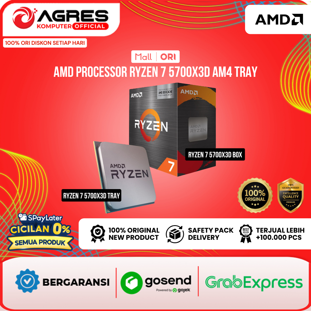 AMD PROCESSOR RYZEN 7 5700X3D AM4 1Y TRAY