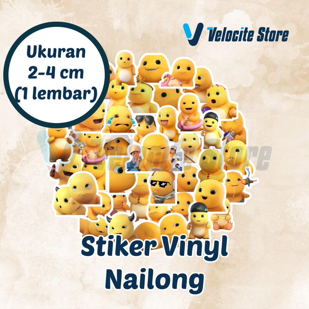 

Stiker Cutting Nailong Dino Kuning Kartun Vinyl Dekorasi Laptop Koper Tumbler Kulkas Dino Kuning