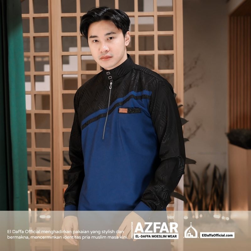 Baju Pakistan model Jubah Azfar - Gamis Dewasa EL DAFFA ORIGINAL - Jubah Kombinasi Emboss Terlaris