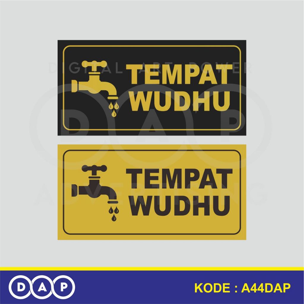 

A44 - Acrylic Sign, Stiker Akrilik Tempat Wudhu, Tahan Air, Tidak Pudar, Termurah, dan Bisa Custom