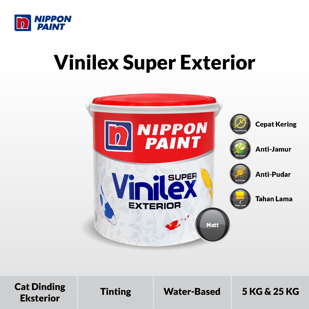 Nippon Paint - VINILEX SUPER EXTERIOR - 25KG - Tinting - Cat Dinding Eksterior