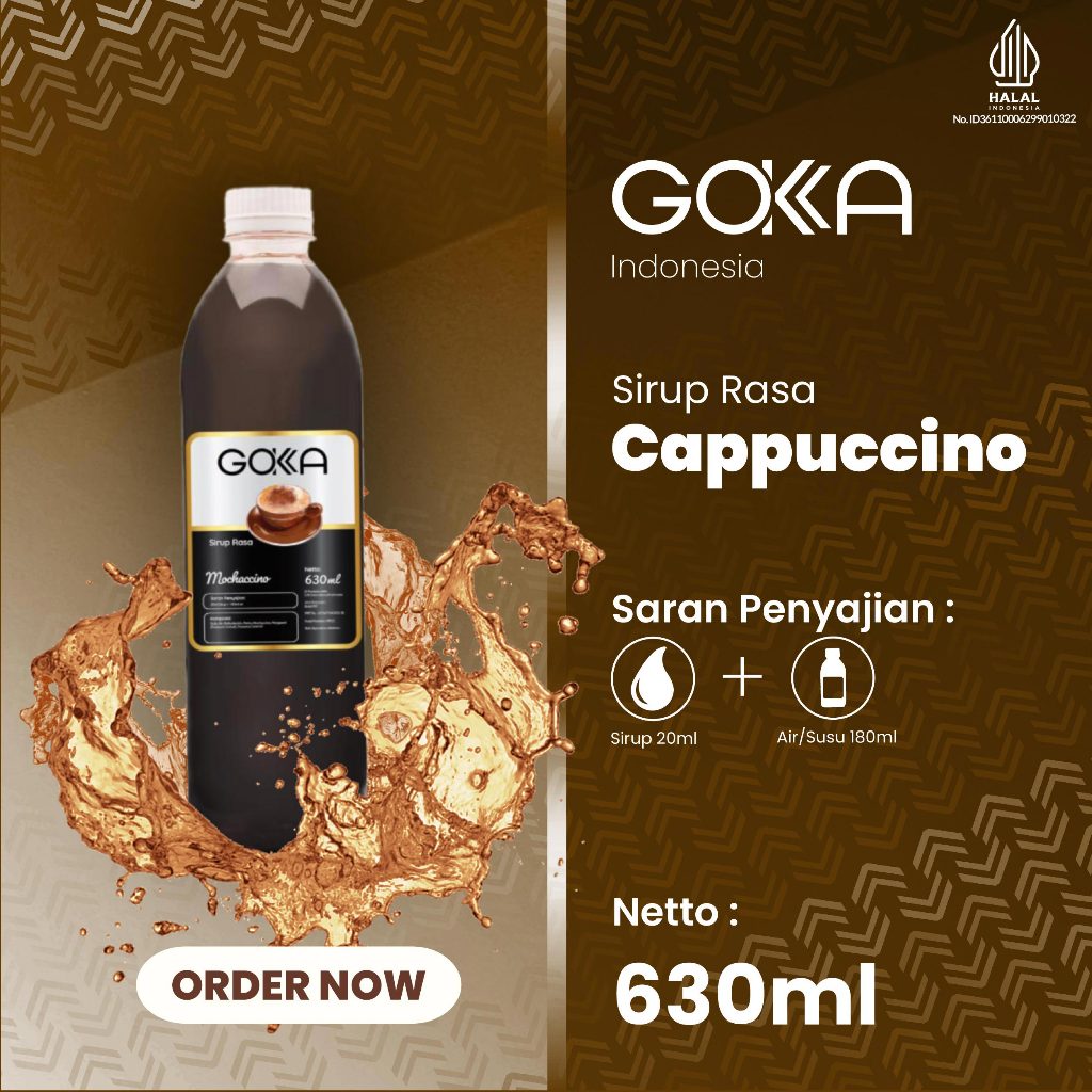 

Minuman Sirup Cappuccino Gokka / Gokka Syrup Rasa Cappuccino 630ml