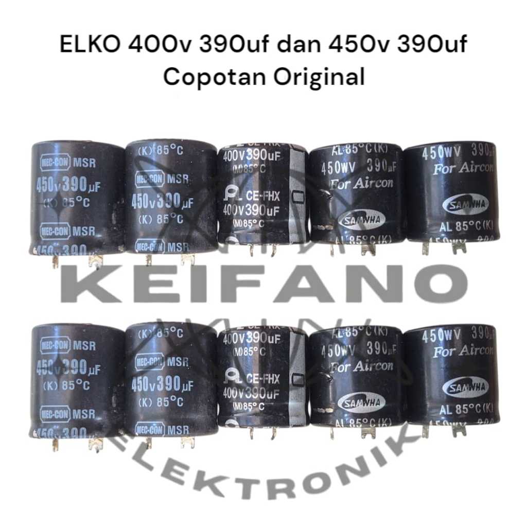 ELKO 400v / 450v 390uf ELCO 390uf 400v / 450v Samwha Copotan ORI