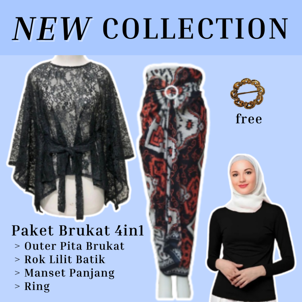 Atasan Kebaya Brukat Set Kebaya Jumbo Ld 120 Baju Kondangan Rinjani Brukat Modern Baju One Set Konda
