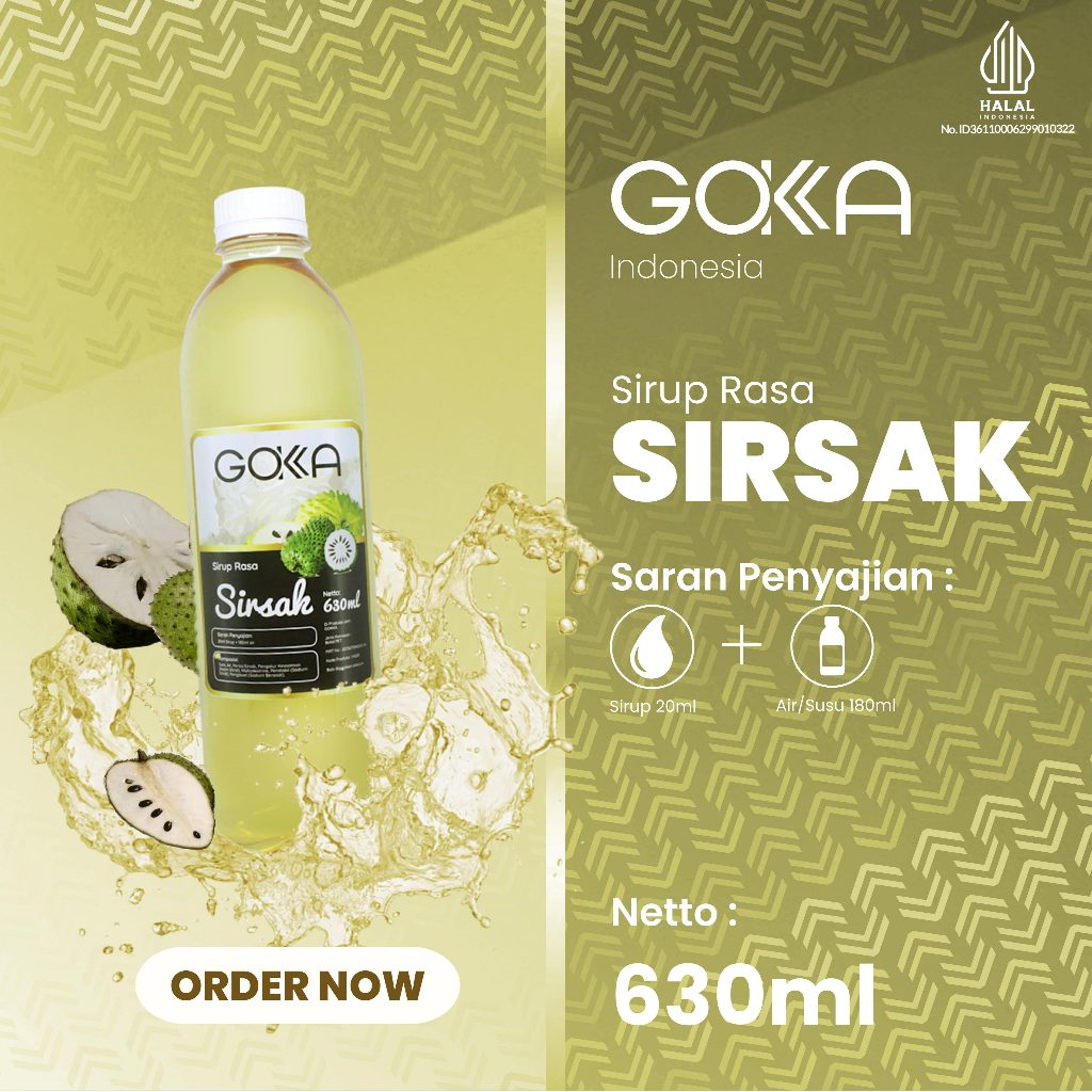 

Minuman Gokka Sirup Rasa Sirsak / Syrup Sirsak Gokka 630ml