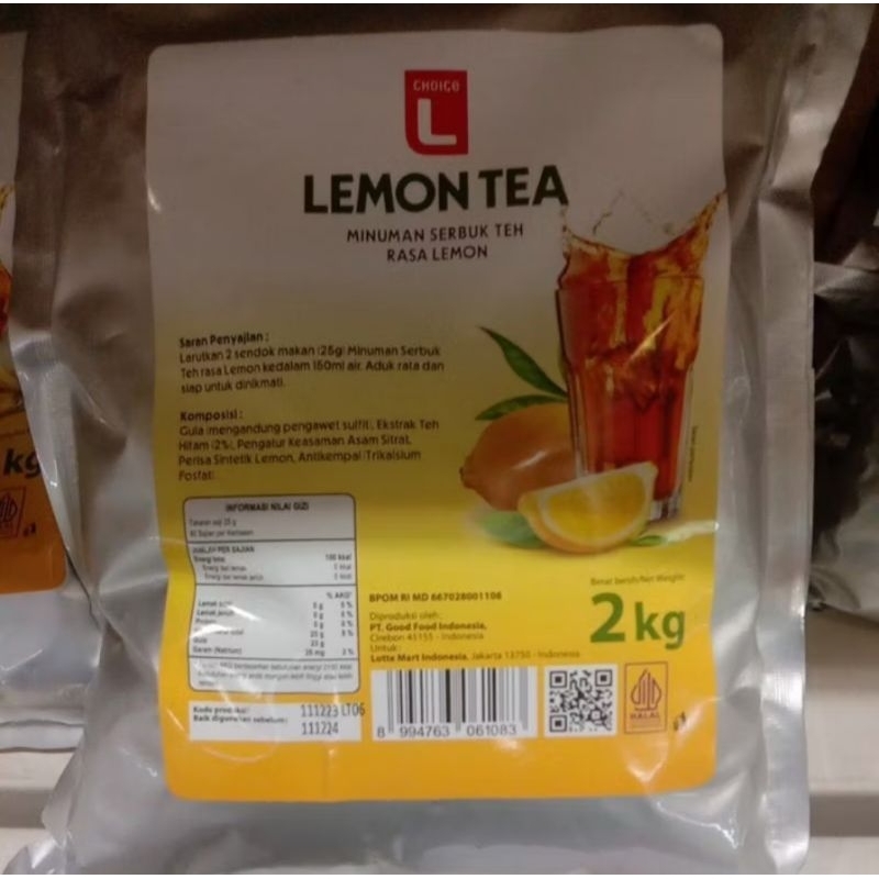

Choice L Minuman Powder Lemon Tea 1kg Repack