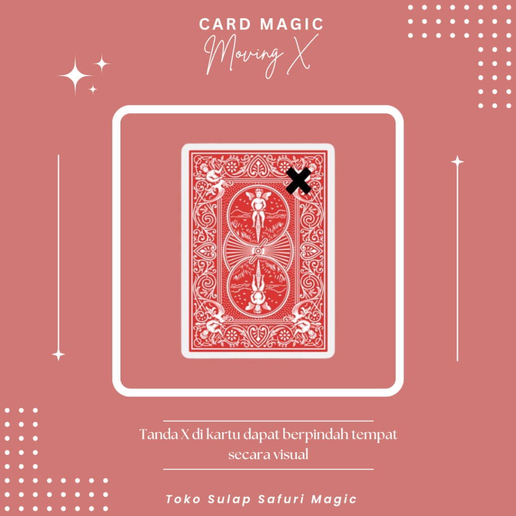 Alat Sulap Moving X - Trik Kartu - Sulap Kartu - Kartu Sulap - Sulap Ilusi - Toko Sulap