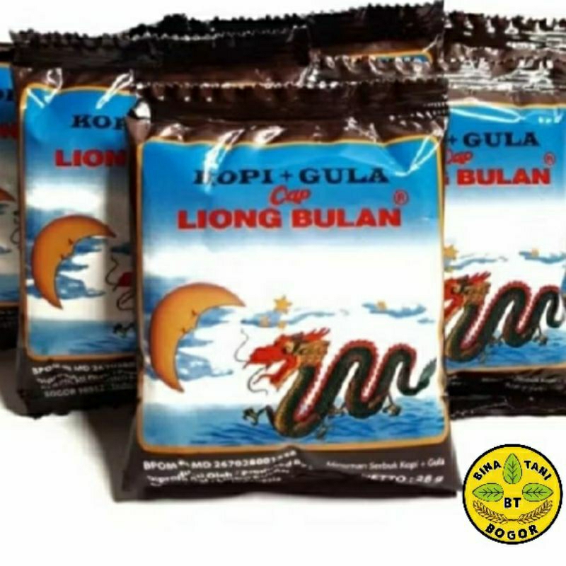 

Kopi +Gula cap Liong Bulan Kopi mantap khas Bogor 1Pack isi 20 pcs/ sachet