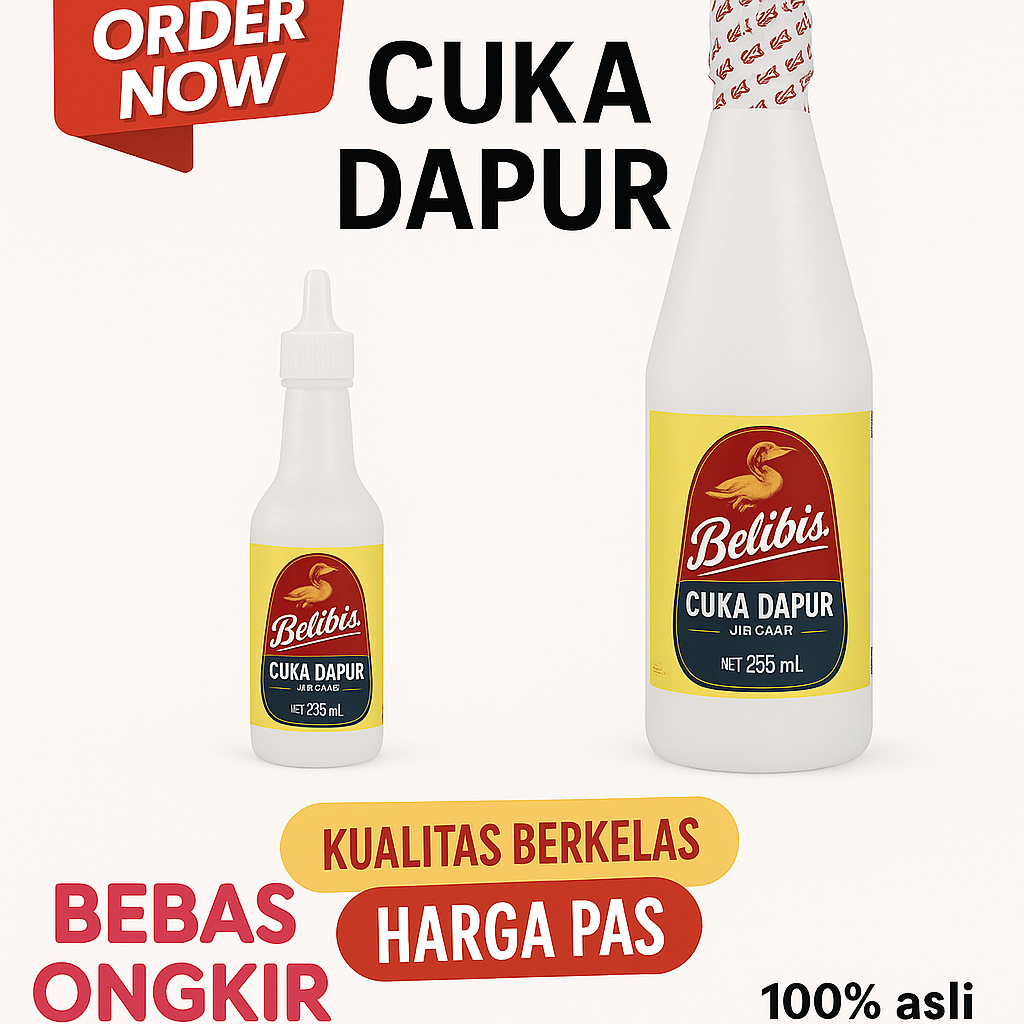 

DUA BELIBIS CUKA DAPUR 150 ML WHITE KITCHEN VINEGAR CUKA PUTIH