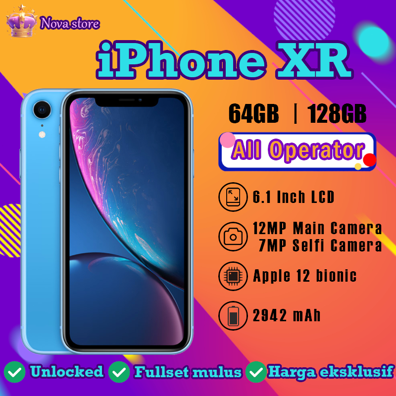 iPhone XR 64G 128G Bekas Fulset Mulus Like New Sinyal All operater Good conditions seperti baru ipxr