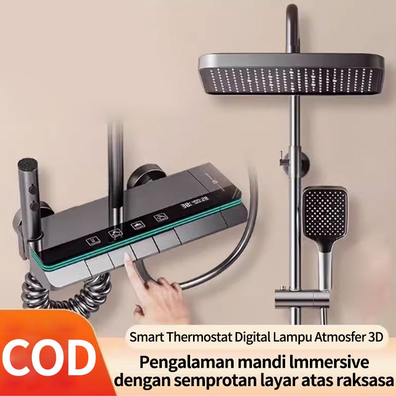 Luxury Shower Led Shower Panas Dingin Set Lengkap Set Shower Kamar Mandi Panas Dingin