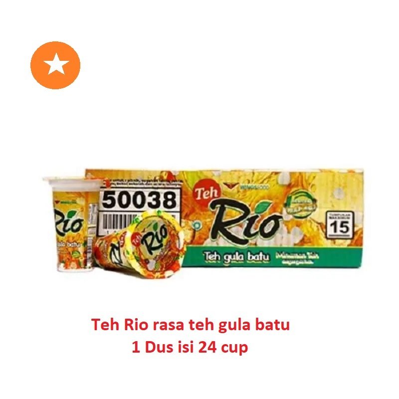 

teh rio minuman rasa teh gula batu | isi 24 cup