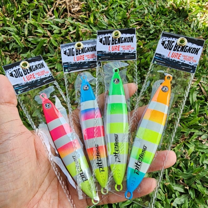 Umpan Metal Jig GID Lolipop Jig Bengkok