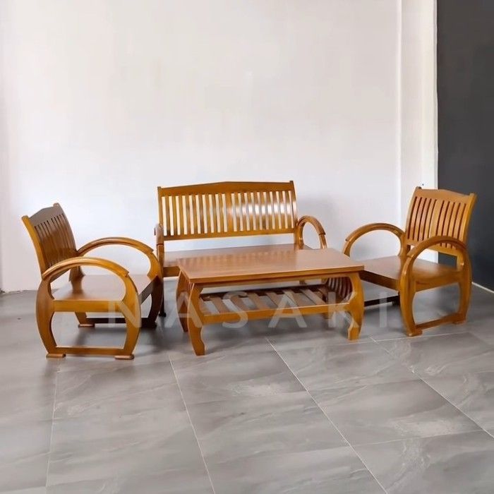 Kursi Tamu Sedan Jepara Minimalis Modern Dari Kayu Jati Harga Murah