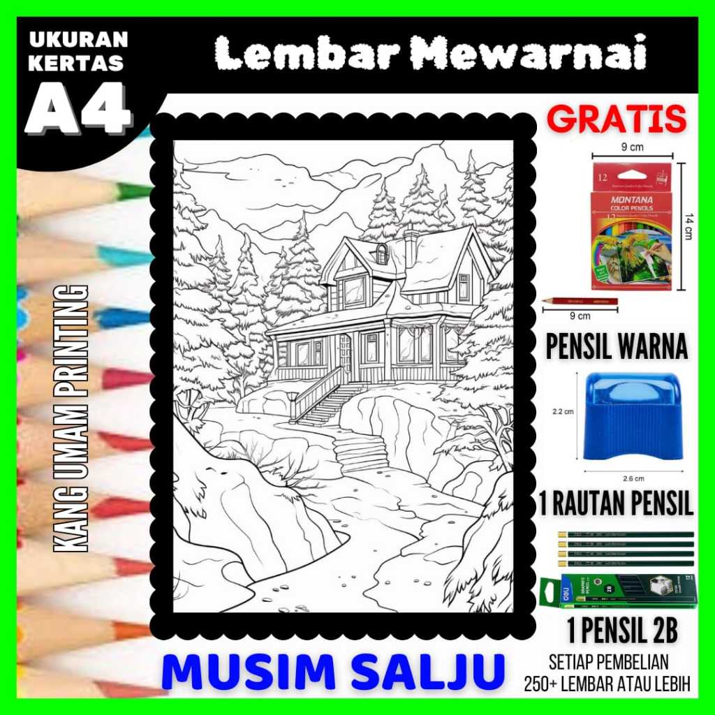 

Lembar Mewarnai Gambar Musim Salju / Dingin Untuk Semua Usia Bagian 01, Sketsa, Drawing , Coloring