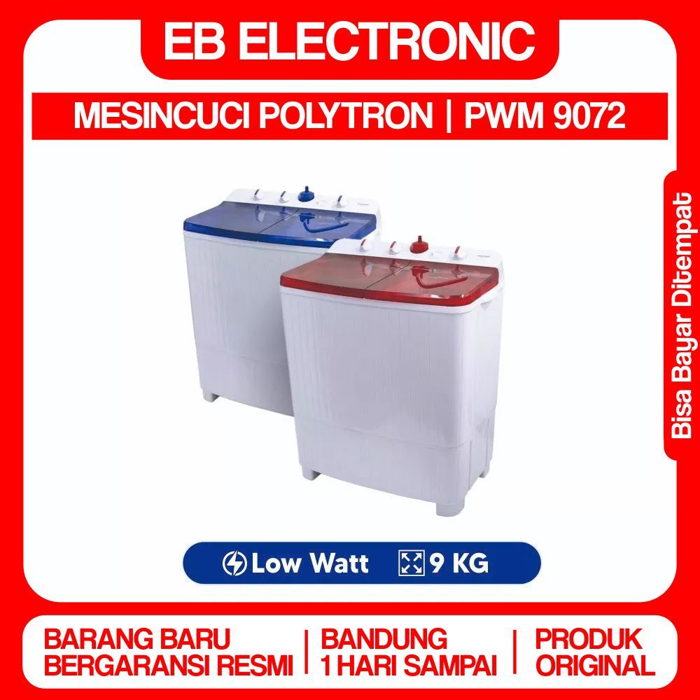Mesin cuci Polytron type 9072 9KG