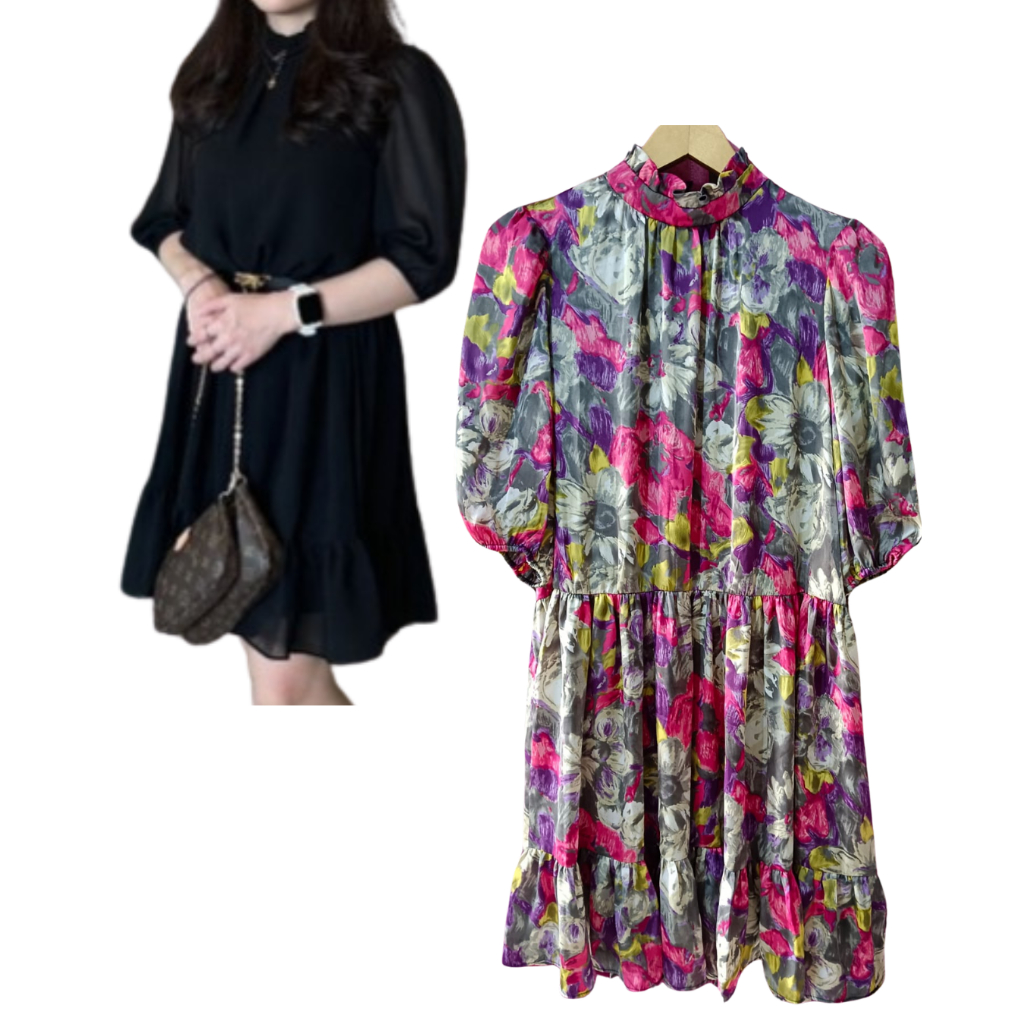 Dres Atasan Wanita Dres wanita Lengan Panjang DresPesta Dress Kerja