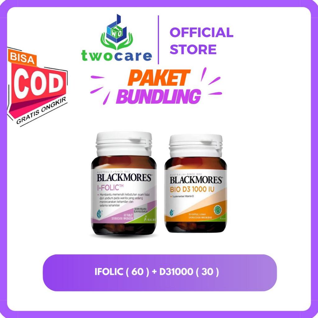 Paket Bundling Blackmores I-Folic 60 Tablet + Bio D3 1000 IU 30 Kapsul