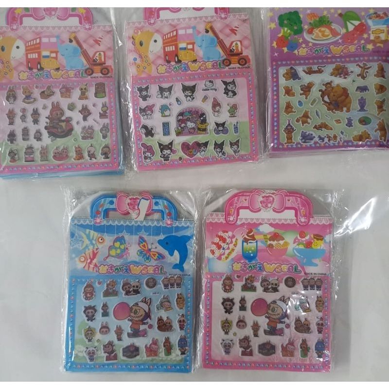 

J (J15) STIKER KARAKTER KARTUN TIMBUL MODEL TAS KECIL