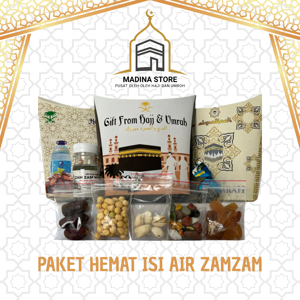 

Paket Hemat Oleh-oleh Haji dan Umroh Paket isi Air Zamzam