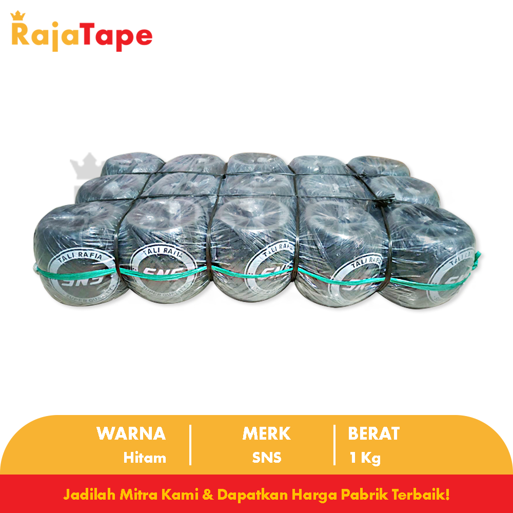 

KHUSUS SAMEDAY / INSTANT (1 BALL) Tali Rafia Hitam SNS Super Tebal